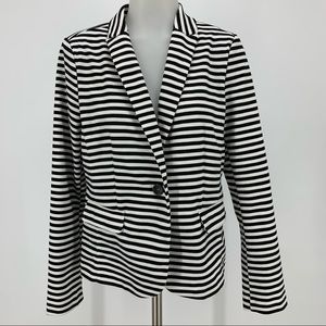 Covington Black+White Striped Blazer